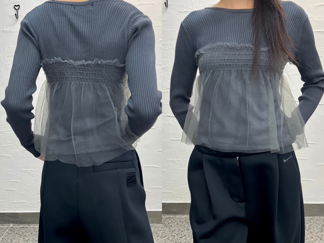 Sheer bustier knit 상품이미지3