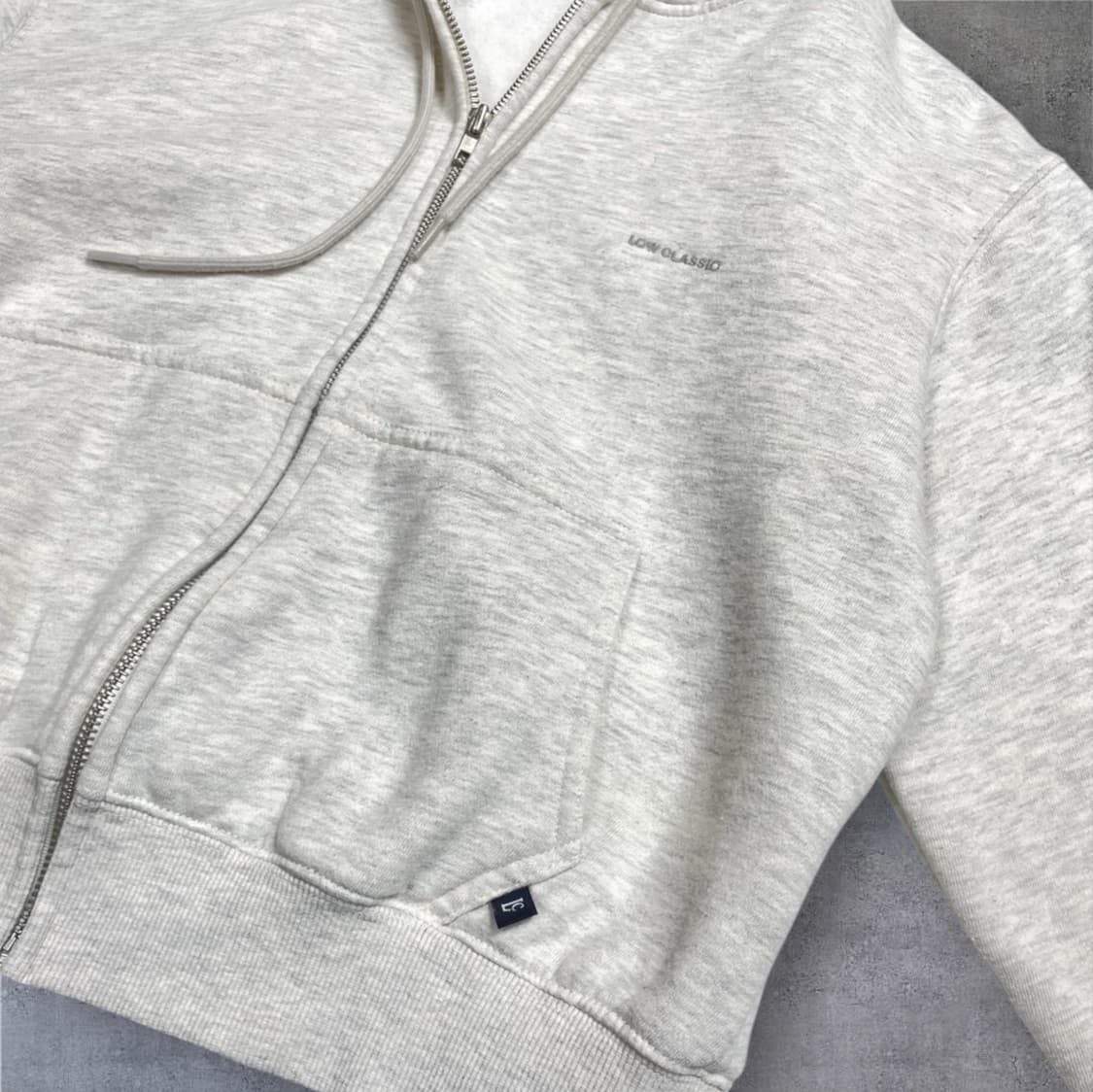 로우클래식 Low classic 오트밀 기모 후드집업 M 상품이미지5