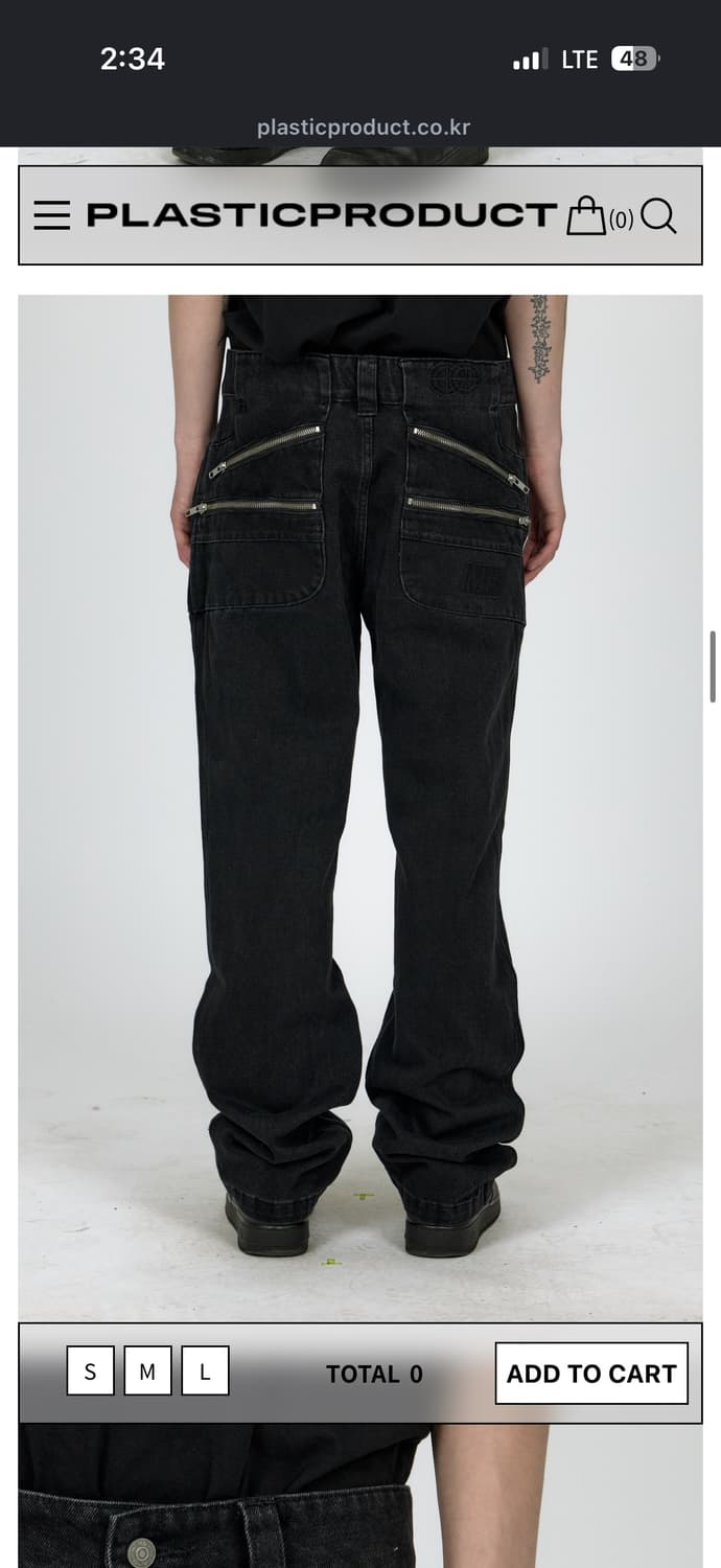 플라스틱프로덕트 MPa SPLIT POCKET PANTS (BLACK)S 상품이미지5