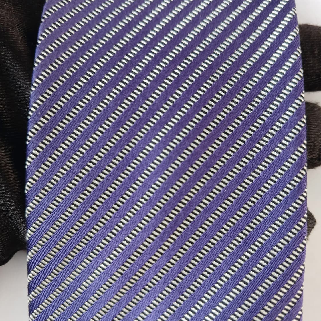 제냐 실크 퍼플 사선 스트라이프 넥타이 8.5cm A+등급 A19616
 상품이미지8