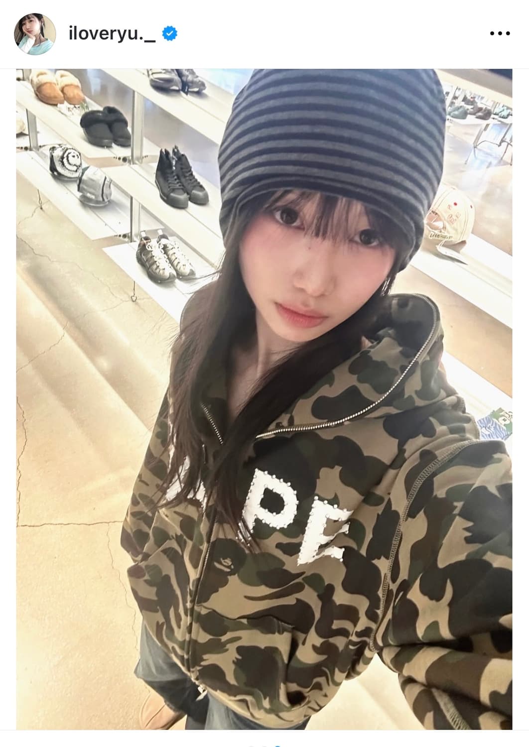 [새상품급] BAPE 퍼스트 카모 라인스톤 후드집업 황계 [M] 상품이미지2