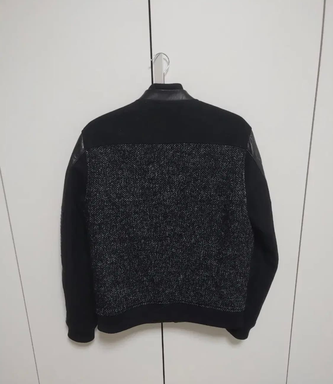 바쏘옴므  양가죽 울 니트 도킹 레더 자켓-105사이즈 상품이미지3