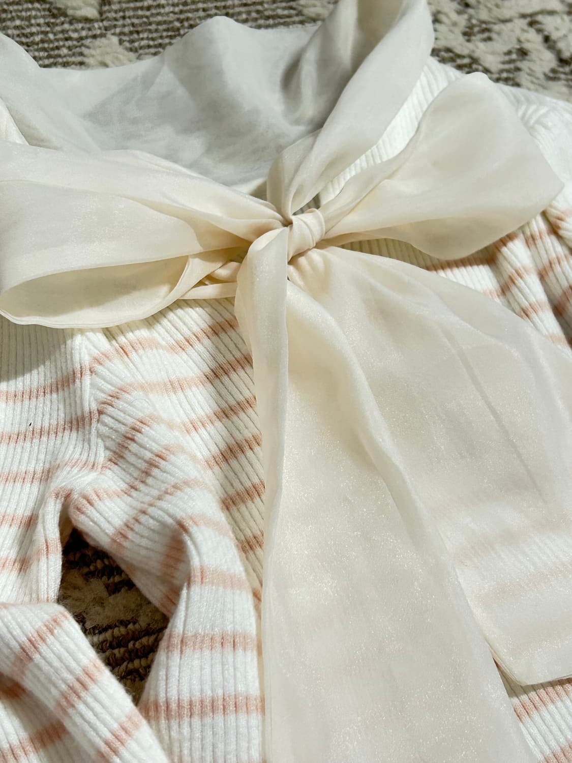 왕리본 핑크 스트라이프 로걀탑 히메갸루  상품이미지2