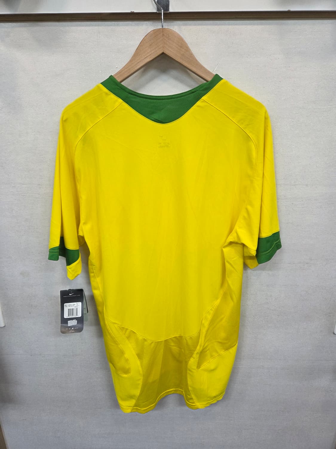 나이키 올드스쿨 드라이핏 브라질 노랑그린 져지반팔 xxl 상품이미지2
