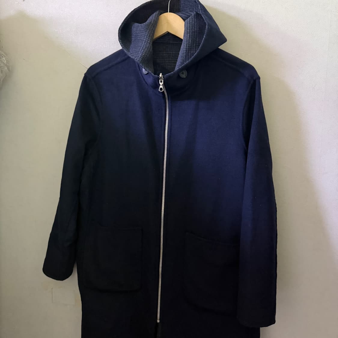 라코스테 리버시블 여성 울 코트 36 (오버핏) 상품이미지2