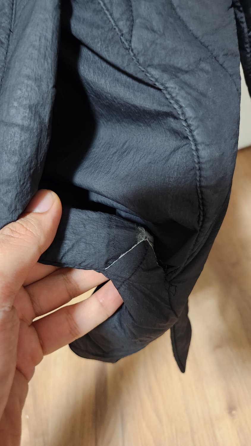 [100] 킨록 경량패딩 셔츠 셔켓 집업 블랙 깔깔이 옴므 정장 검정 상품이미지8