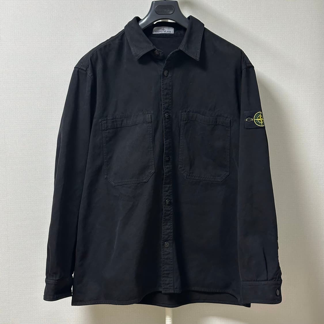 [3XL] 25FW 스톤아일랜드 코튼 오버셔츠 블랙 상품이미지1