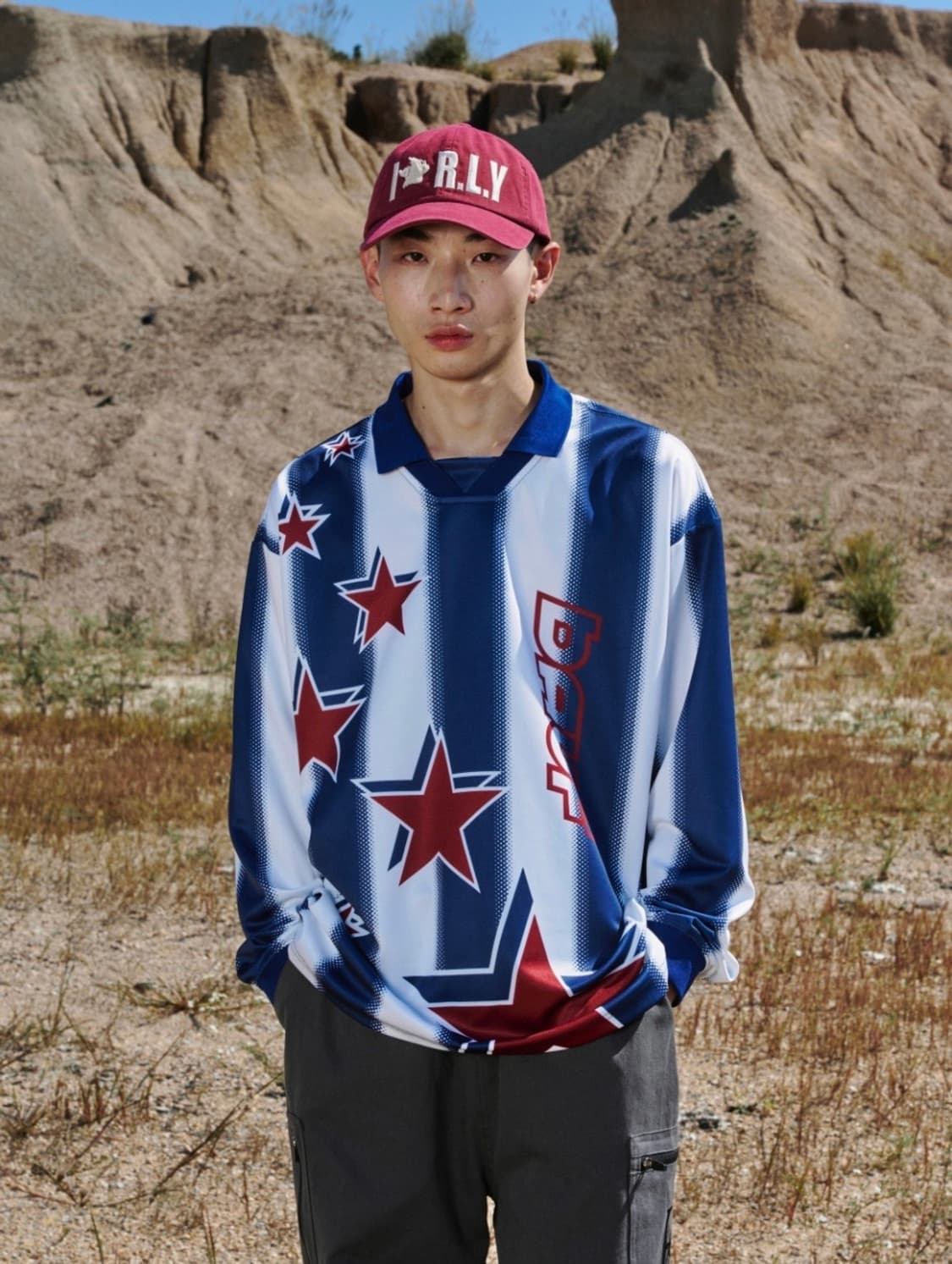 바우프 스타 유니폼 풋볼 져지 긴팔 티셔츠 네이비 L 상품이미지3