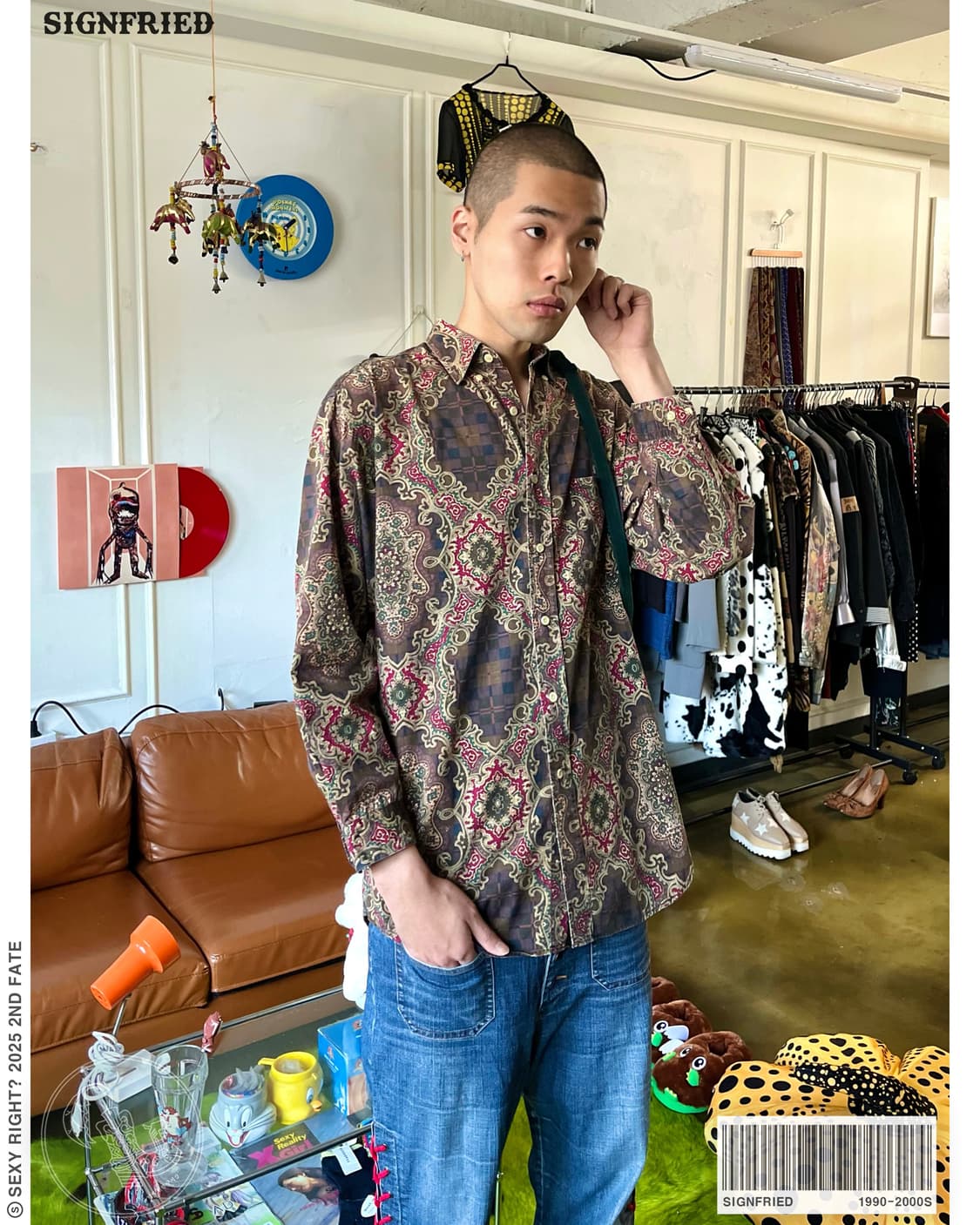 1990s Signfried Paisley Western Shirt 상품이미지1
