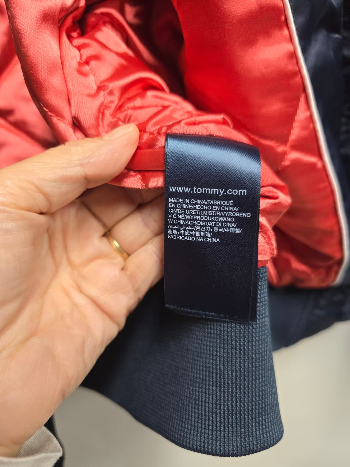 타미힐피거 누빔항공점퍼. 붐버자켓 S 상품이미지6