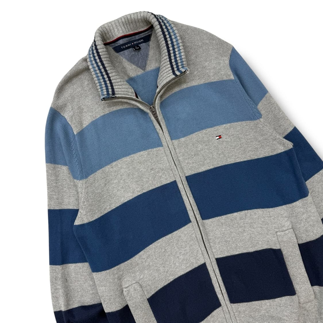 타미힐피거 스트라이프 니트집업 r2005  상품이미지3