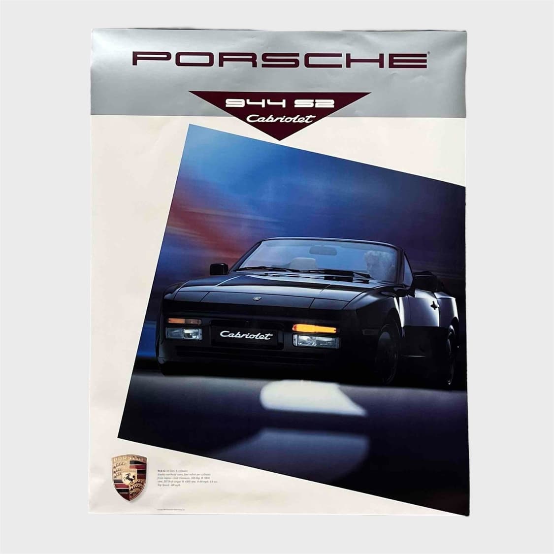포르쉐 944 S2 카브리올레 빈티지 포스터 (액자포함) 상품이미지1