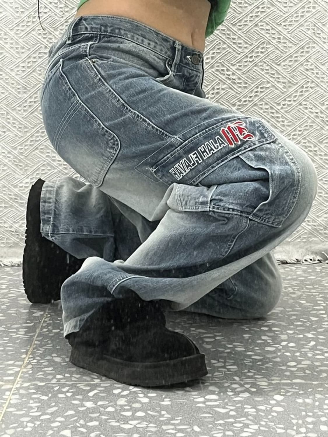 마자플라바 올드스쿨 워크웨어 카고 데님팬츠 30인치 C06541 상품이미지1