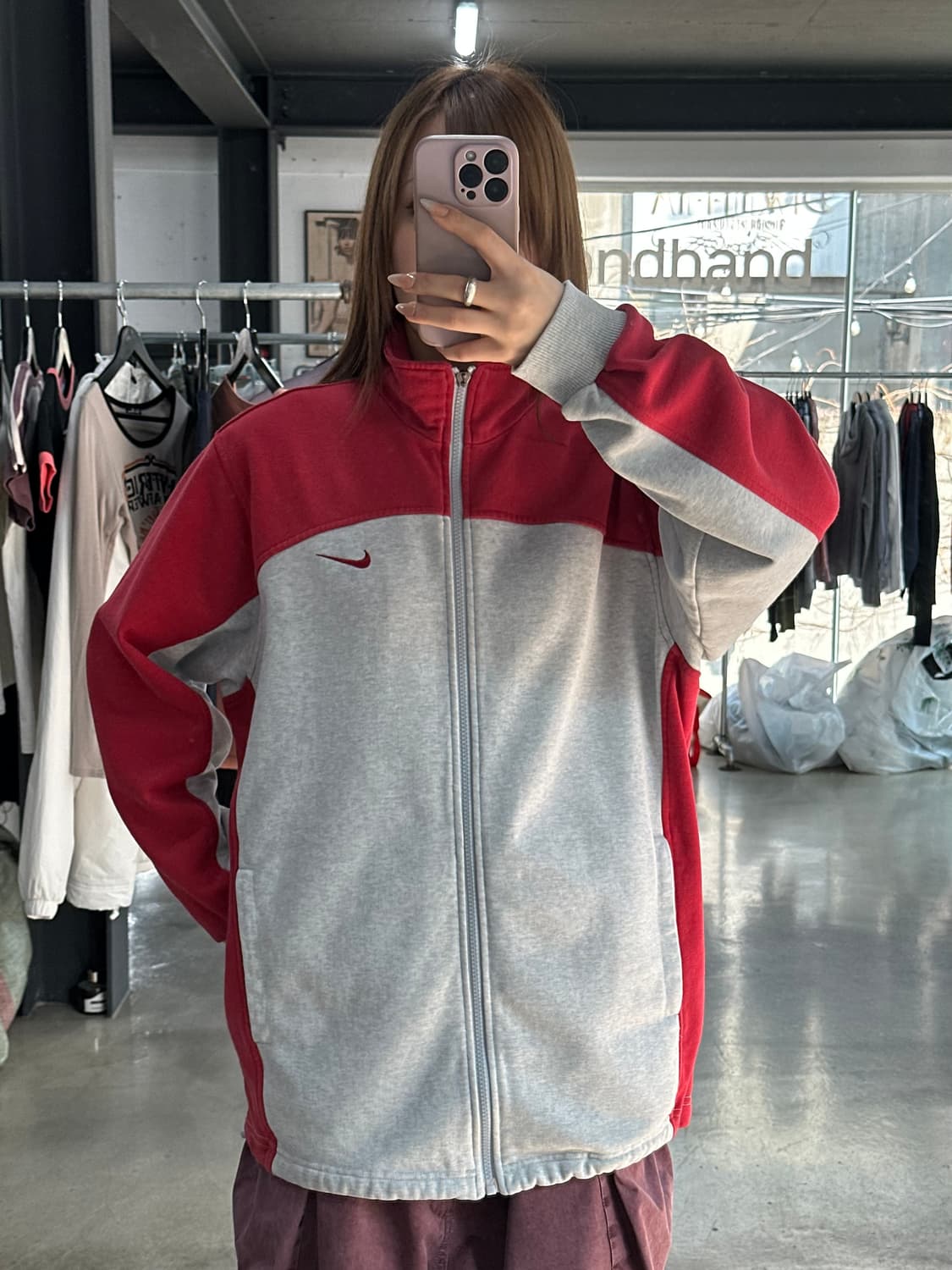 나이키 스우시 배색 트랙 코튼 져지  상품이미지1