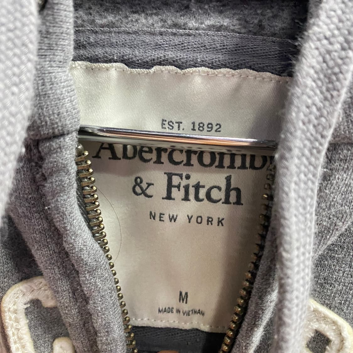 아베크롬비 로고 그래픽 y2k 그레이 후드집업 B4393 상품이미지5