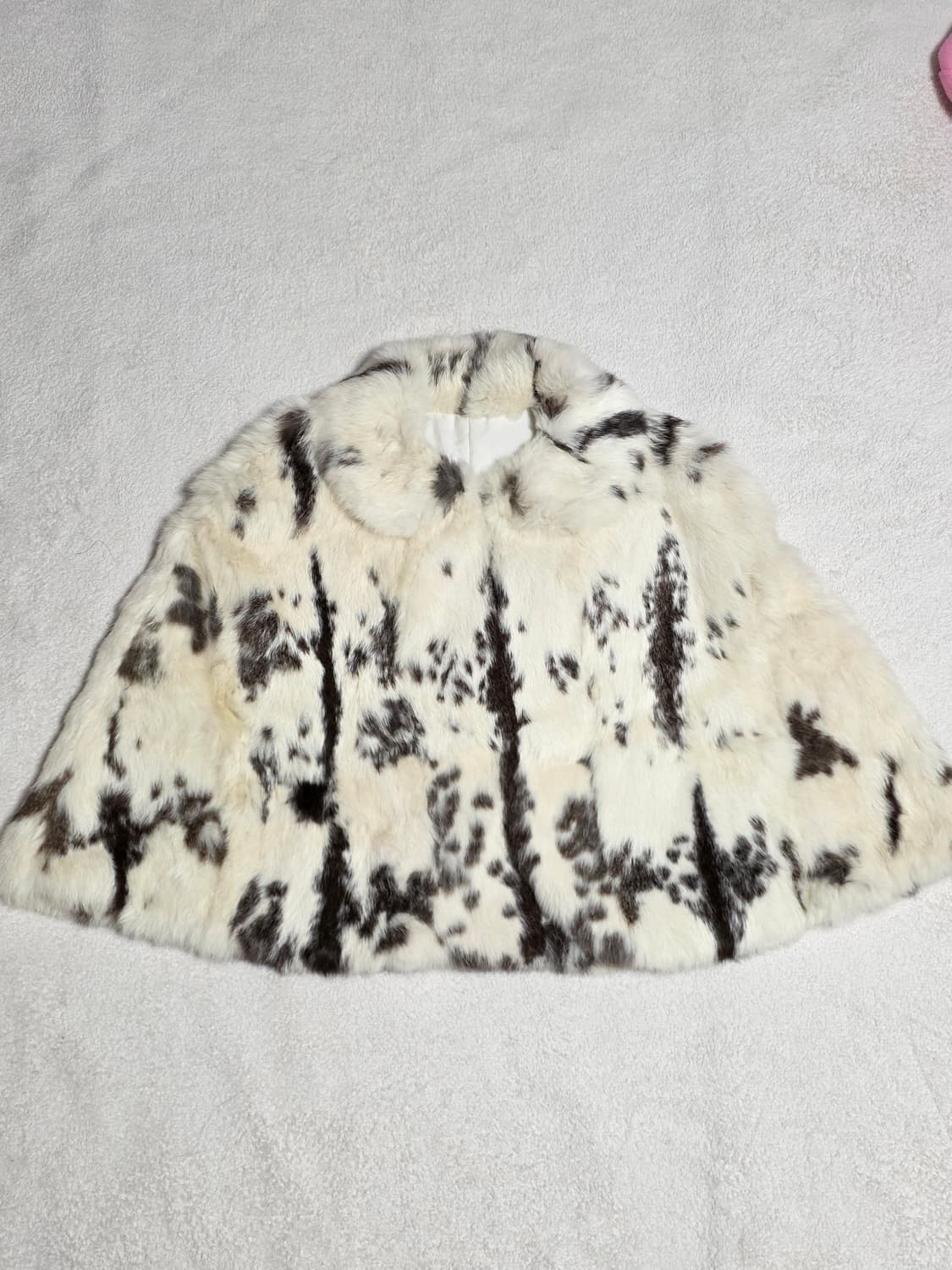 (희귀)리얼토끼퍼 케이프 토끼털 오네갸루 펑크 고스로리 판초 판쵸 러블리 상품이미지1