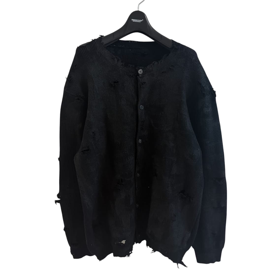 Distressed vintage oil wax coating 가디건 상품이미지1