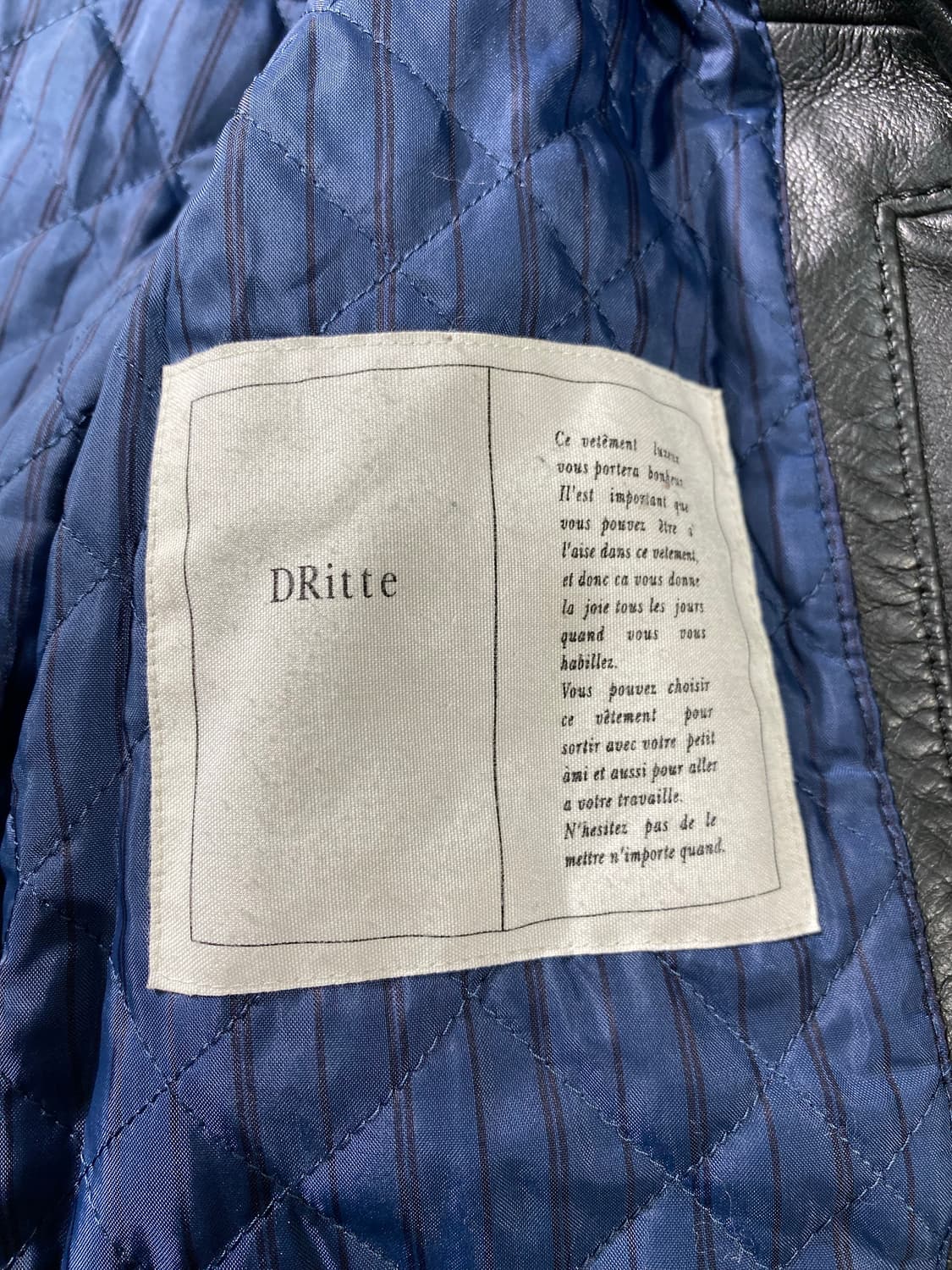 [S] Dritte 드리떼 고트스킨 투웨이 람포집업 레더자켓 상품이미지8