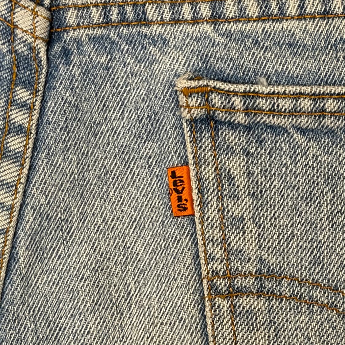 90s Made in USA 빈티지 리바이스 오렌지탭 550 연청 청바지 상품이미지7