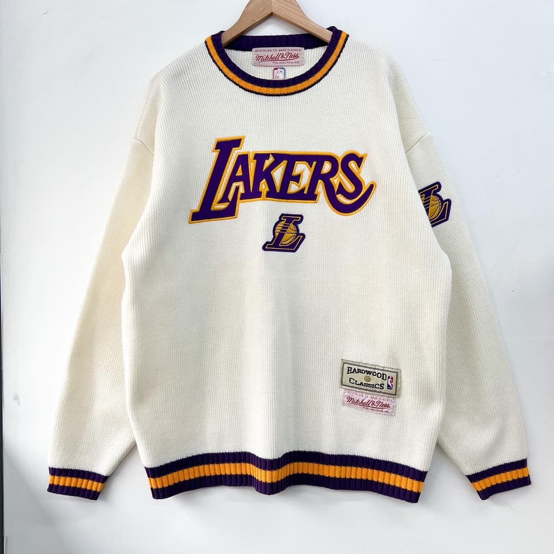 NBA LA 레이커스 엠브로이드 오버사이즈 니트 상품이미지6