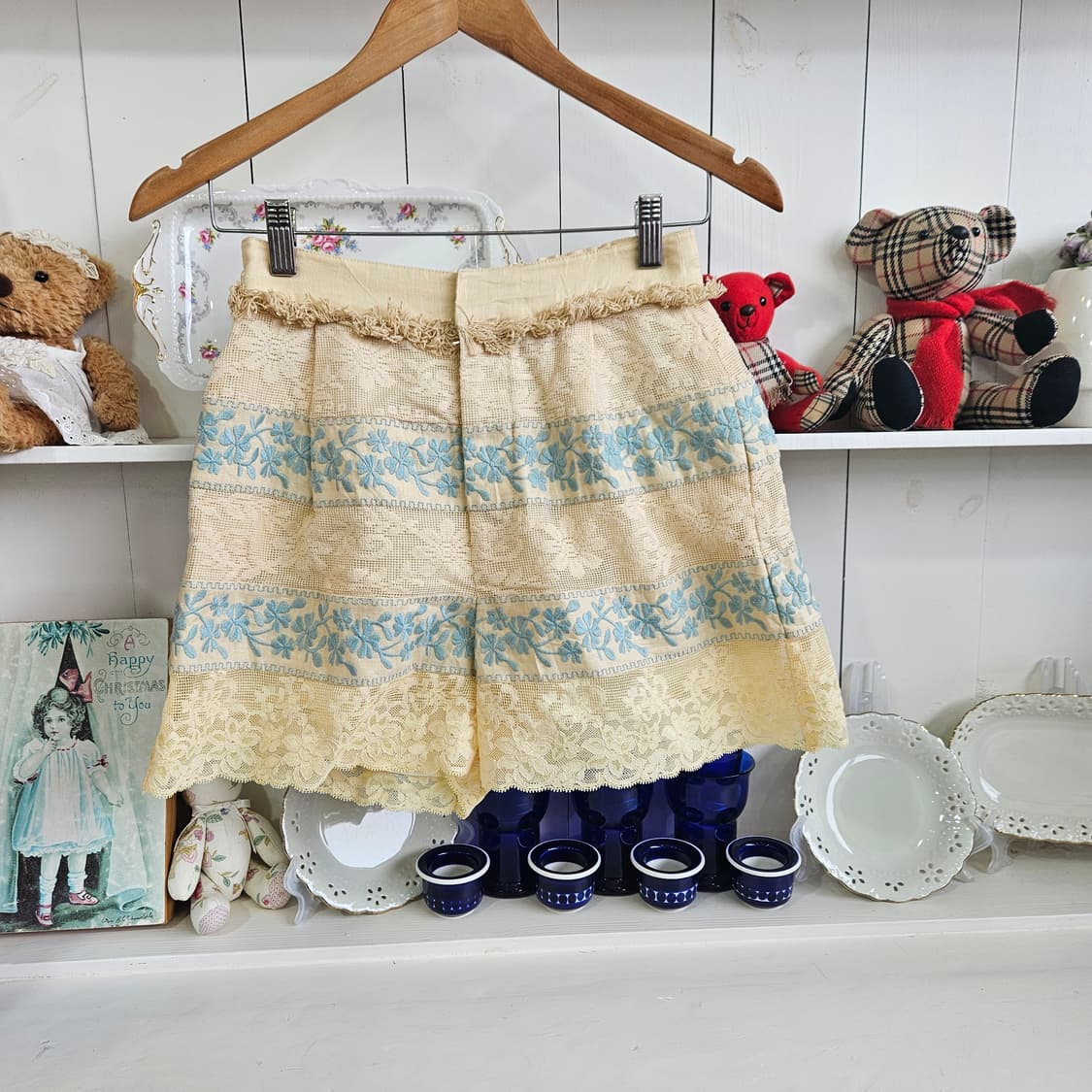 레이스 자수 쇼츠 상품이미지1