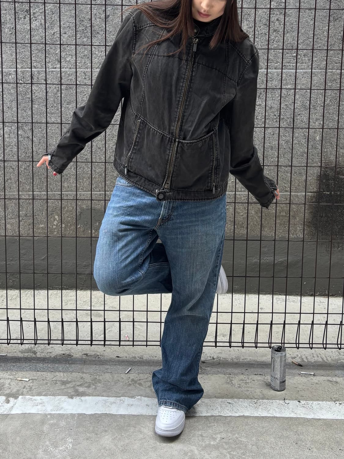 AX 알마니 익스체인지 블랙 라이더 자켓 상품이미지5