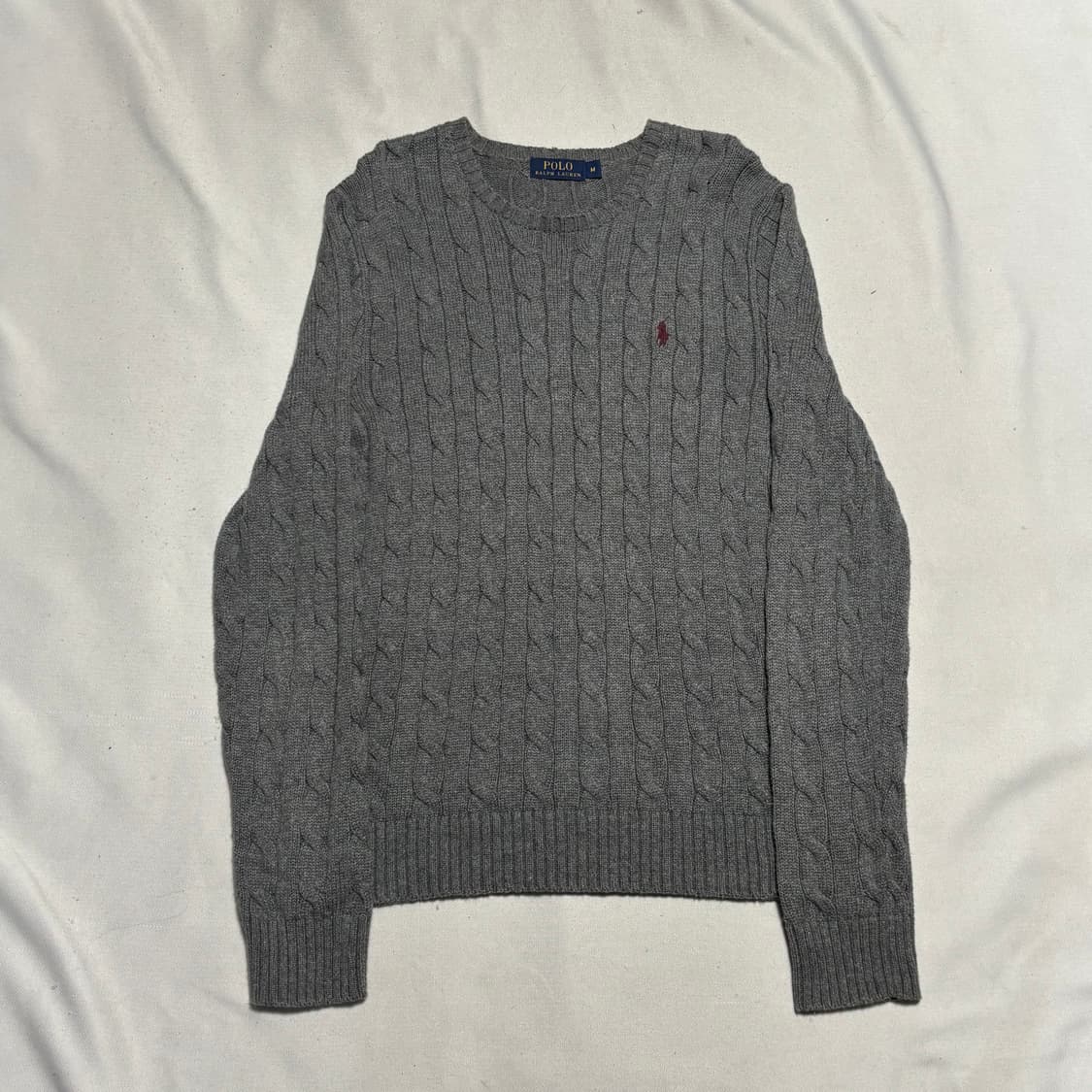 M 폴로랄프로렌 그레이 케이블 니트 상품이미지2