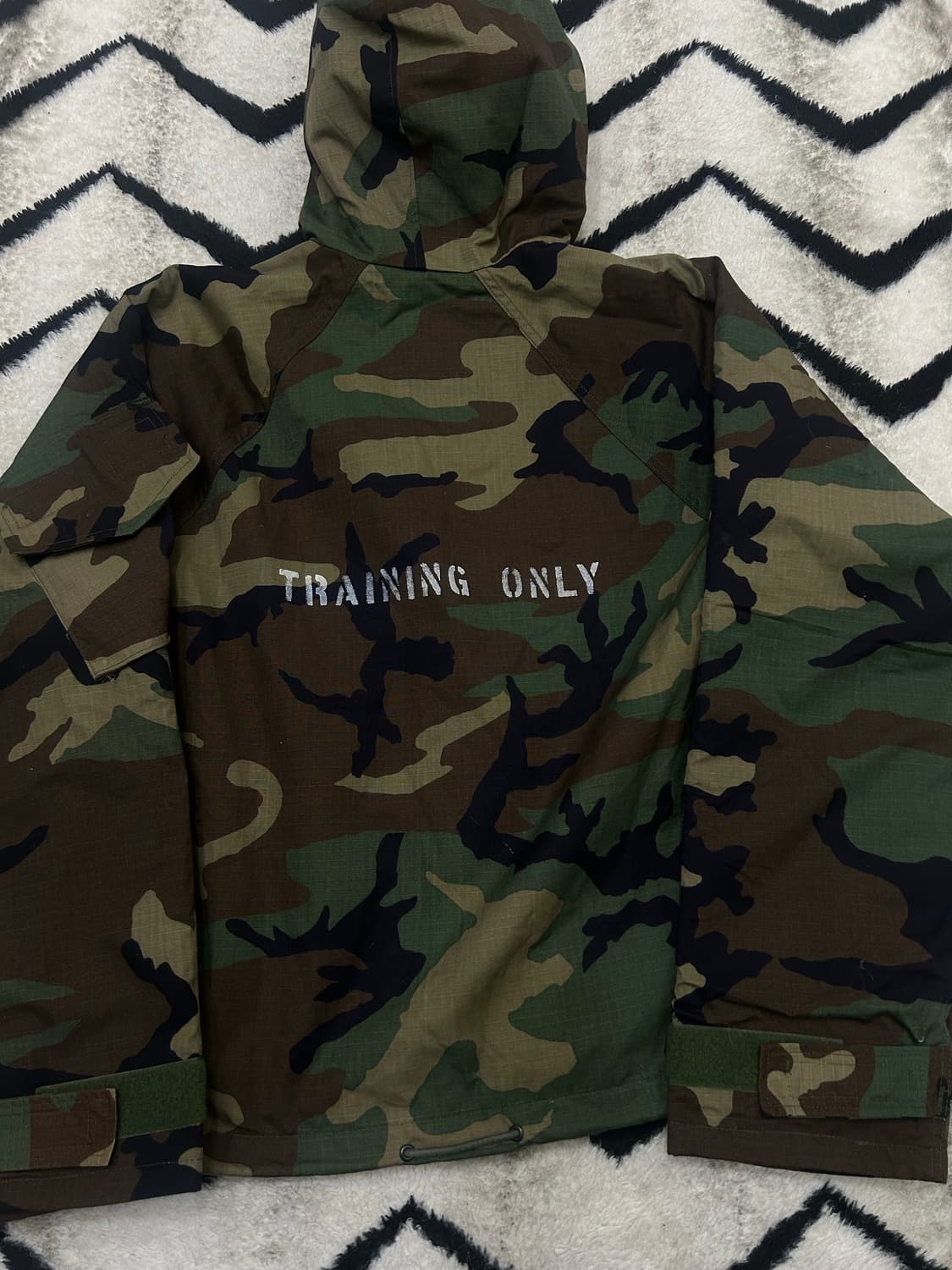 [실측XL]U.S Army 케미칼 립스탑 우드랜드 후드자켓 상품이미지2