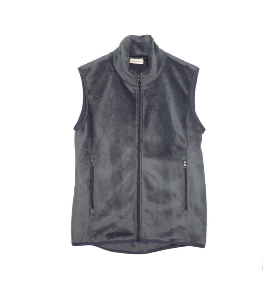 지초이 컴포트 22-006 후리스 베스트 집업 챠콜 3사이즈 상품이미지1