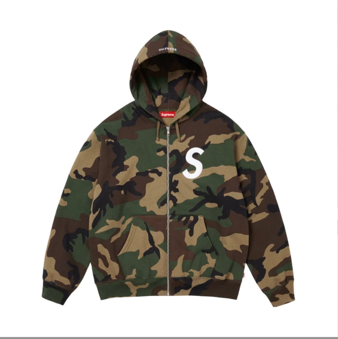 슈프림 카모 S로고 후드집업 S사이즈 상품이미지1