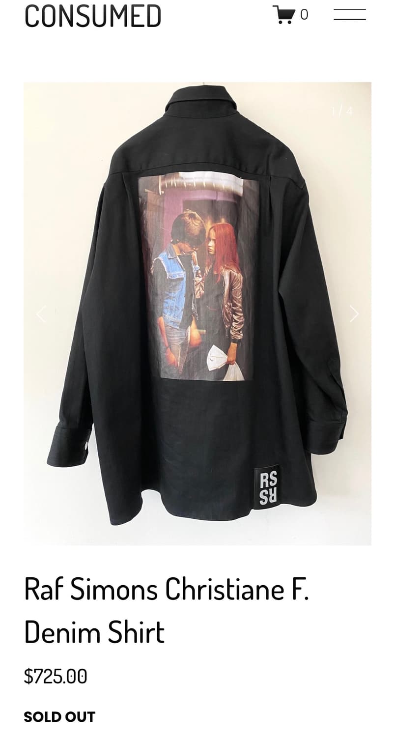 라프시몬스 Christiane F. 데님셔츠 상품이미지2