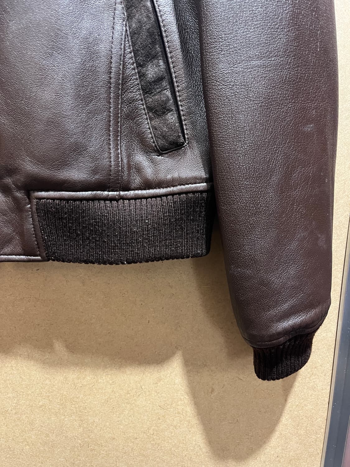 브라운 양가죽 싱글라이더 자켓 상품이미지5