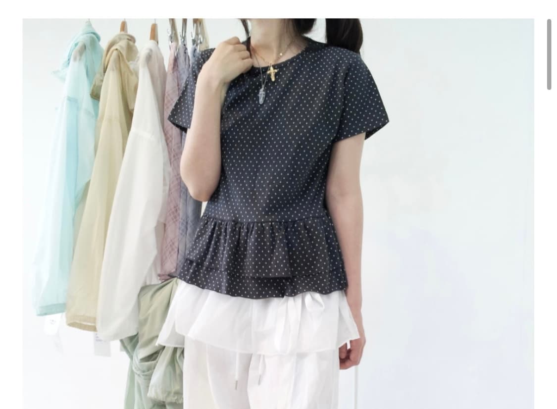 도트프릴반팔티 + 프릴레이어드스커트 일괄 상품이미지1