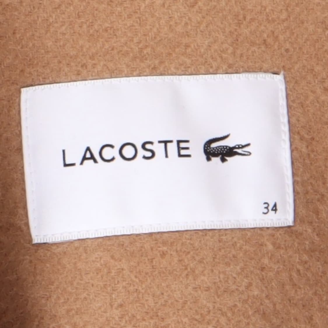 라코스테 우먼스 베이지 울 캐시미어 로브 코트 상품이미지8