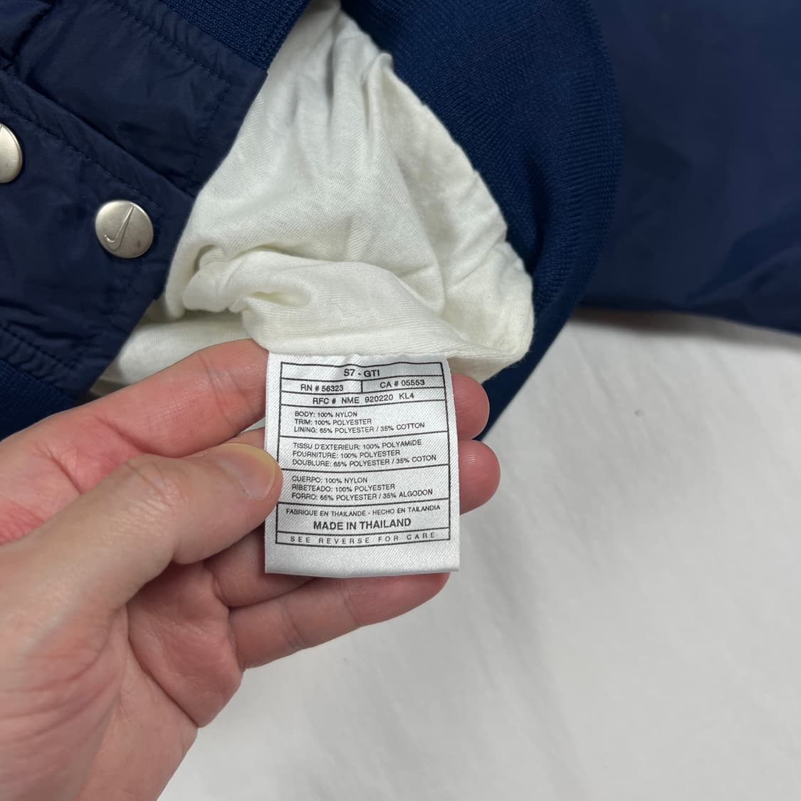 90‘s 나이키 nike N 로고 나일론 바시티자켓 상품이미지9