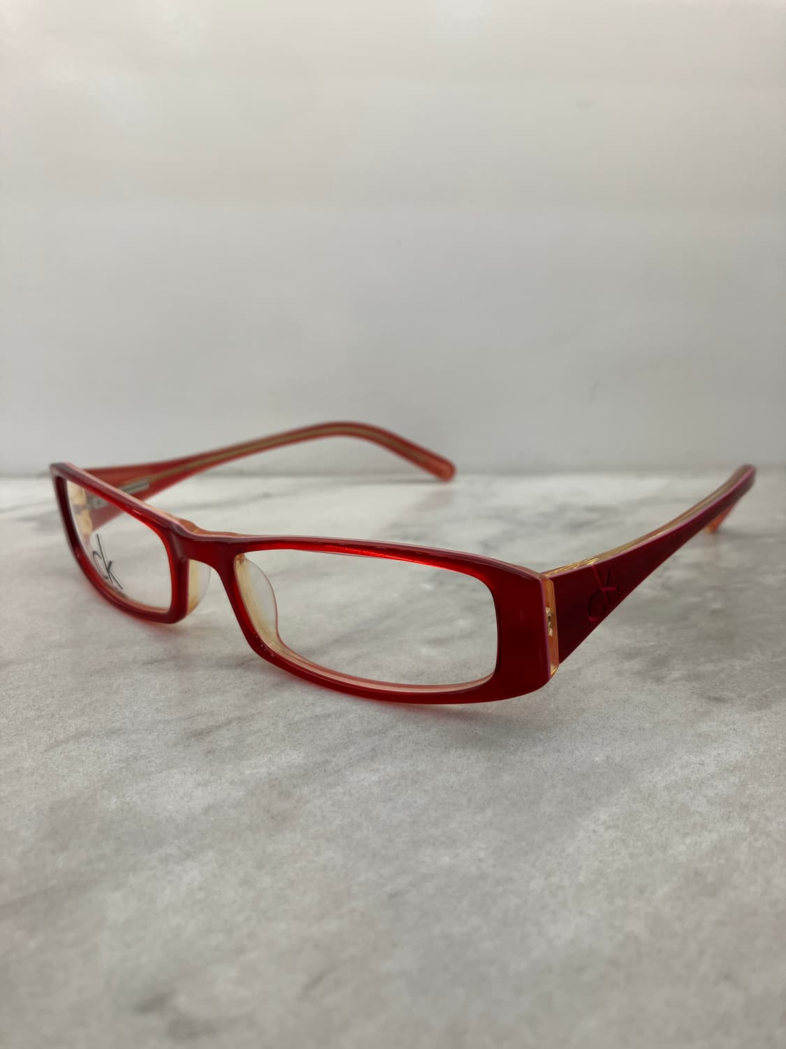 캘빈클라인 CK 케챱 레드 스퀘어 뿔테 안경 상품이미지7