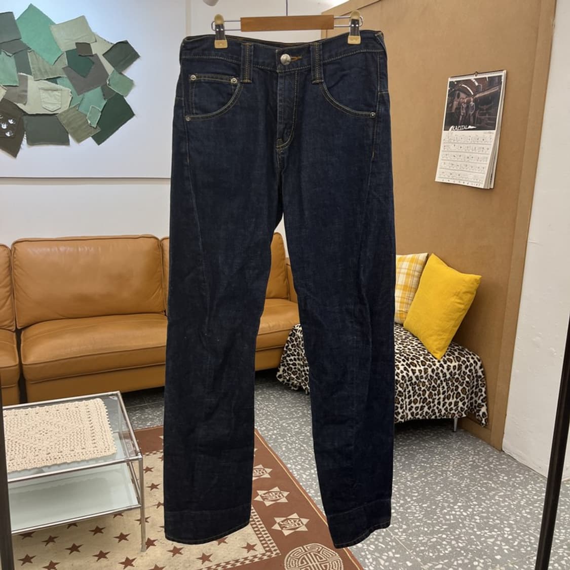 에비수 올드스쿨 오리엔탈 프린팅 데님팬츠 28인치 C10488 상품이미지3