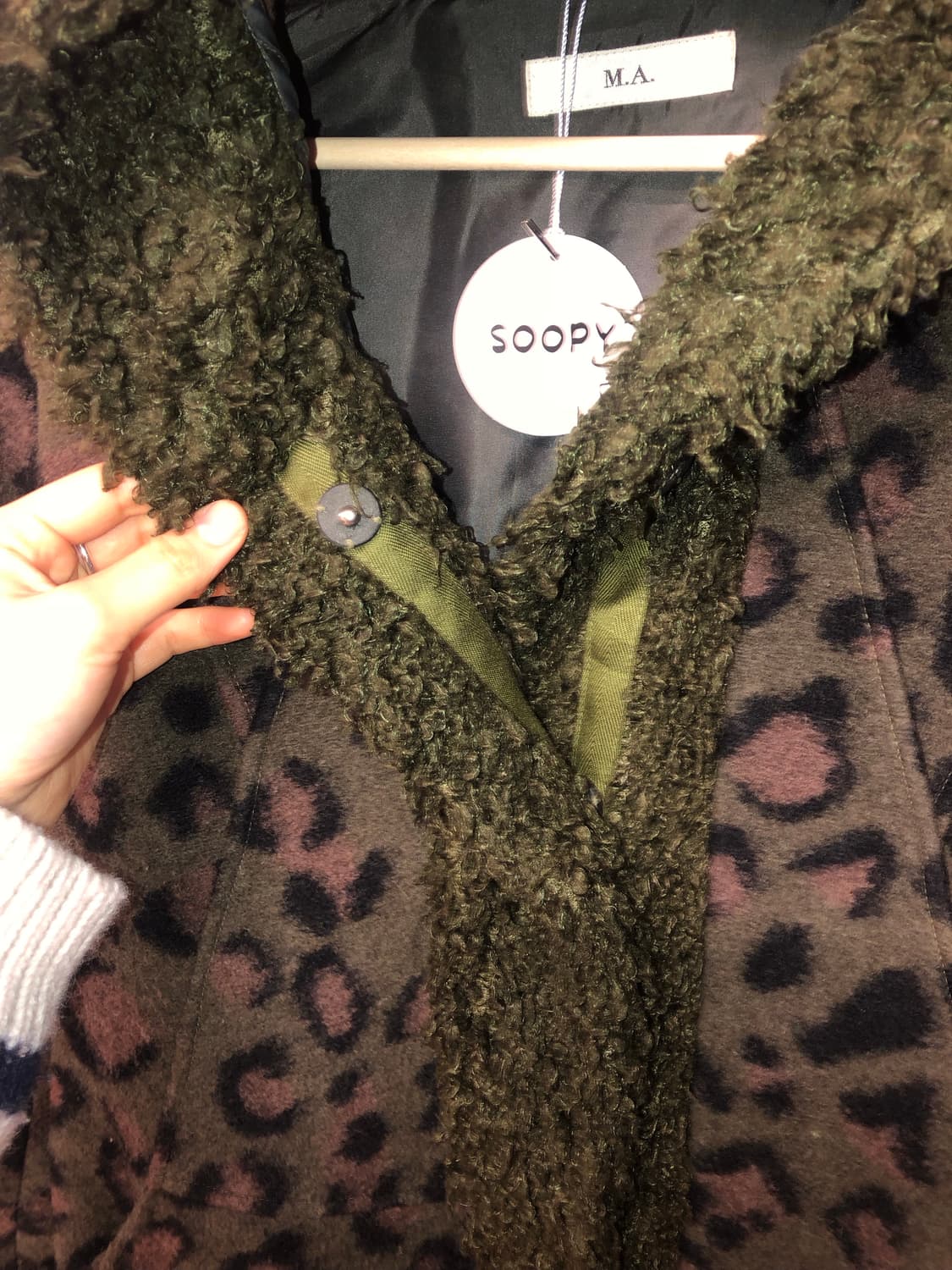 Leopard hood coat 상품이미지4