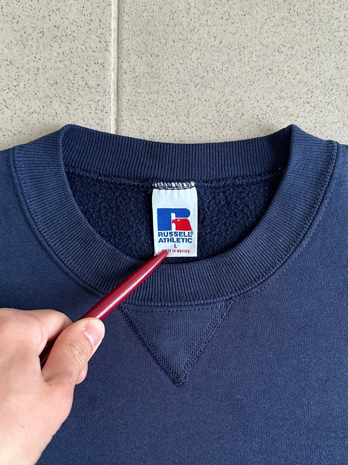 90s 빈티지 러셀 스웻셔츠 네이비 L 상품이미지6