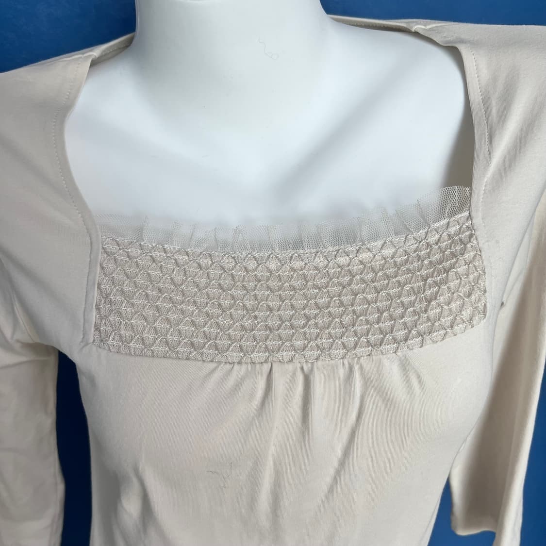 vintage 쿨아이보리 7부 상의 상품이미지2