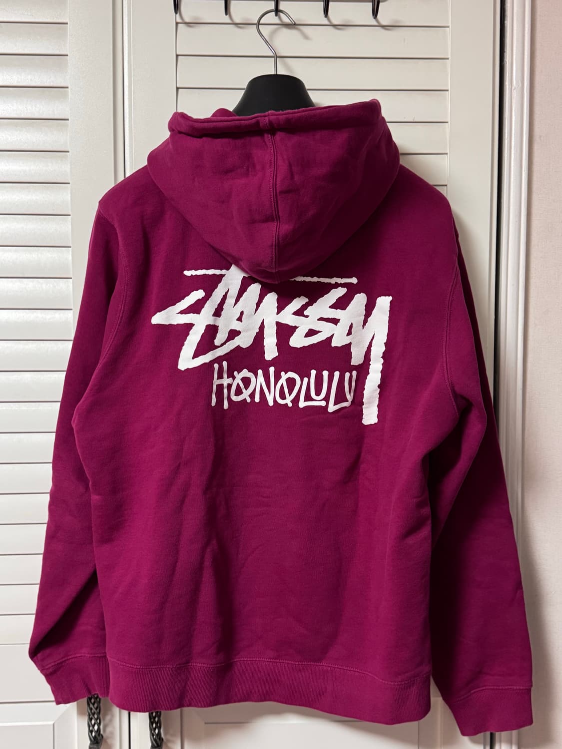 스투시 호놀롤루 스탁 후드 버건디 L 상품이미지2