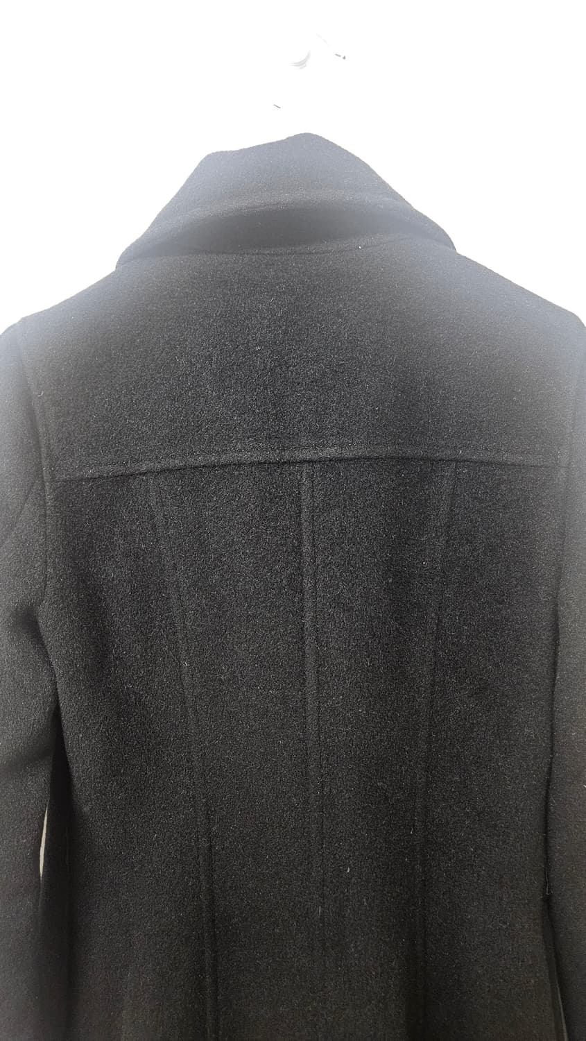 앙고라 블랙 더블 롱코트 상품이미지2