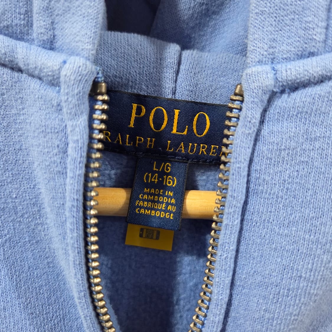 폴로랄프로렌 키즈 멀티자수 기모 후드집업 L(14/16)  상품이미지2