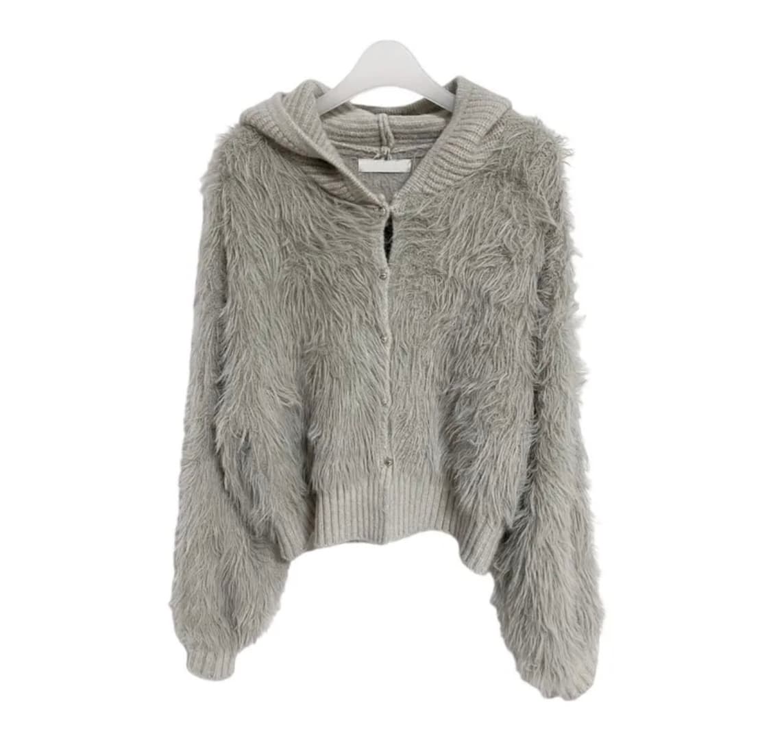 퍼 니트 가디건 팝니다. 상품이미지1