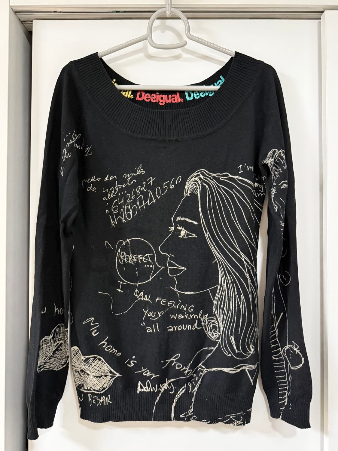 Desigual Black Face Knit 상품이미지1