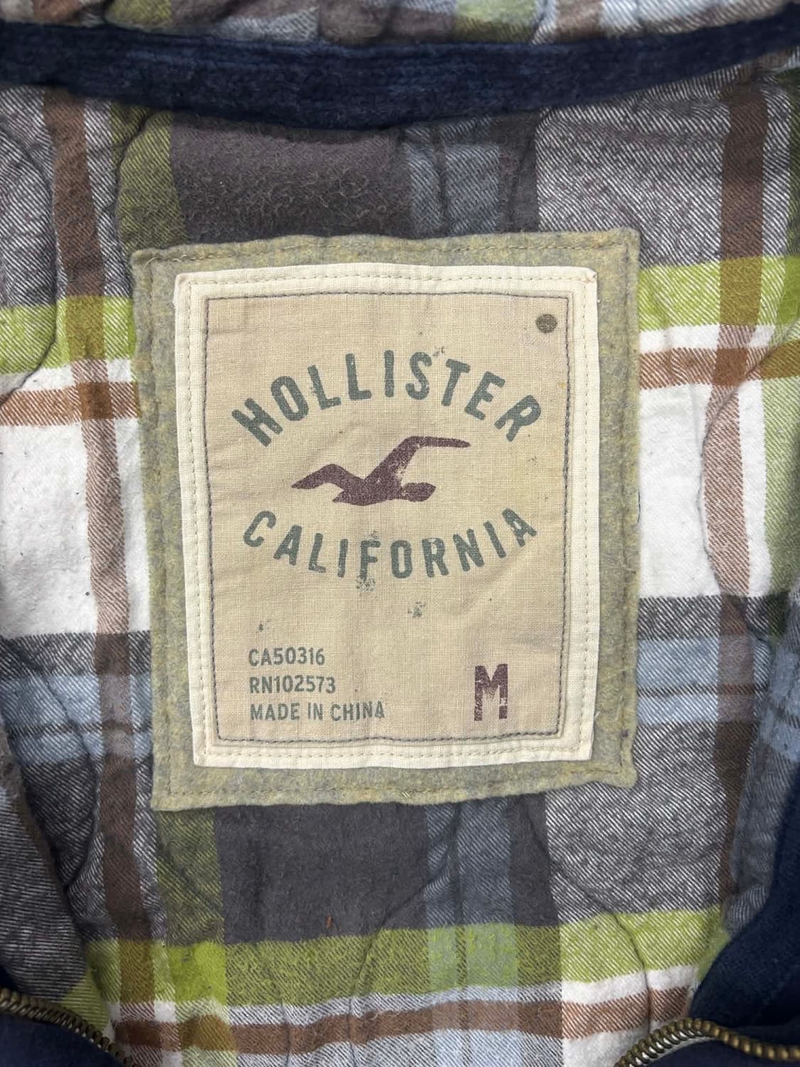 홀리스터 y2k 올드스쿨 매장판 네이비 두툼 후드집업 희귀져지(M) 상품이미지5