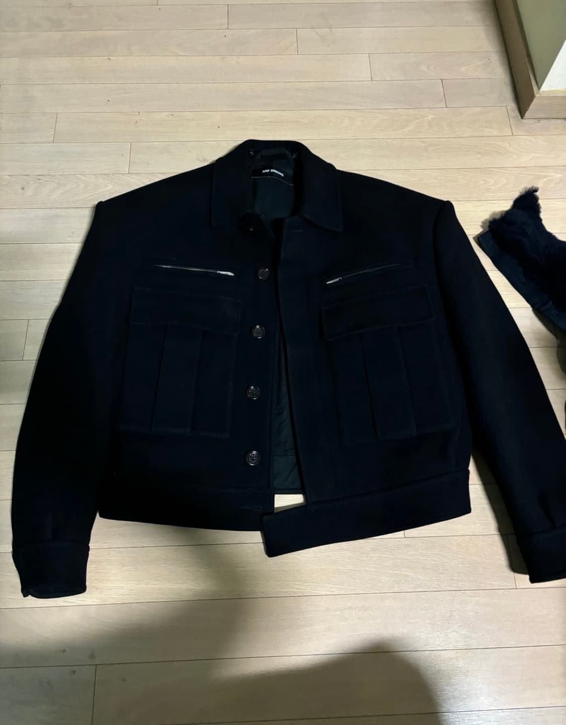 라프시몬스 울 크롭 자켓 상품이미지3