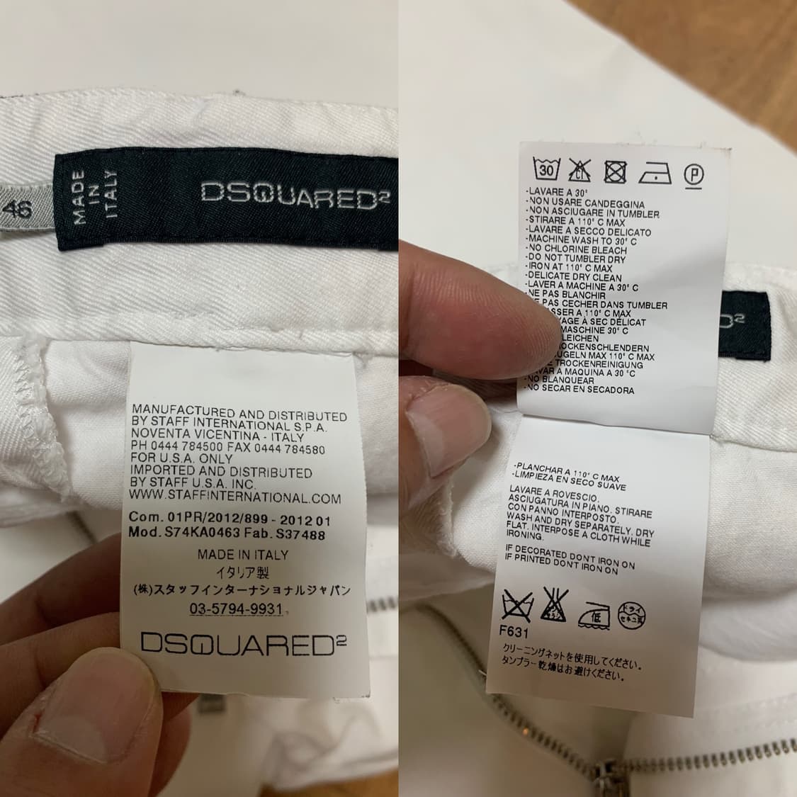 DSQUARED2 디스퀘어드 12/SS 턴업 팬츠(코튼) 상품이미지7