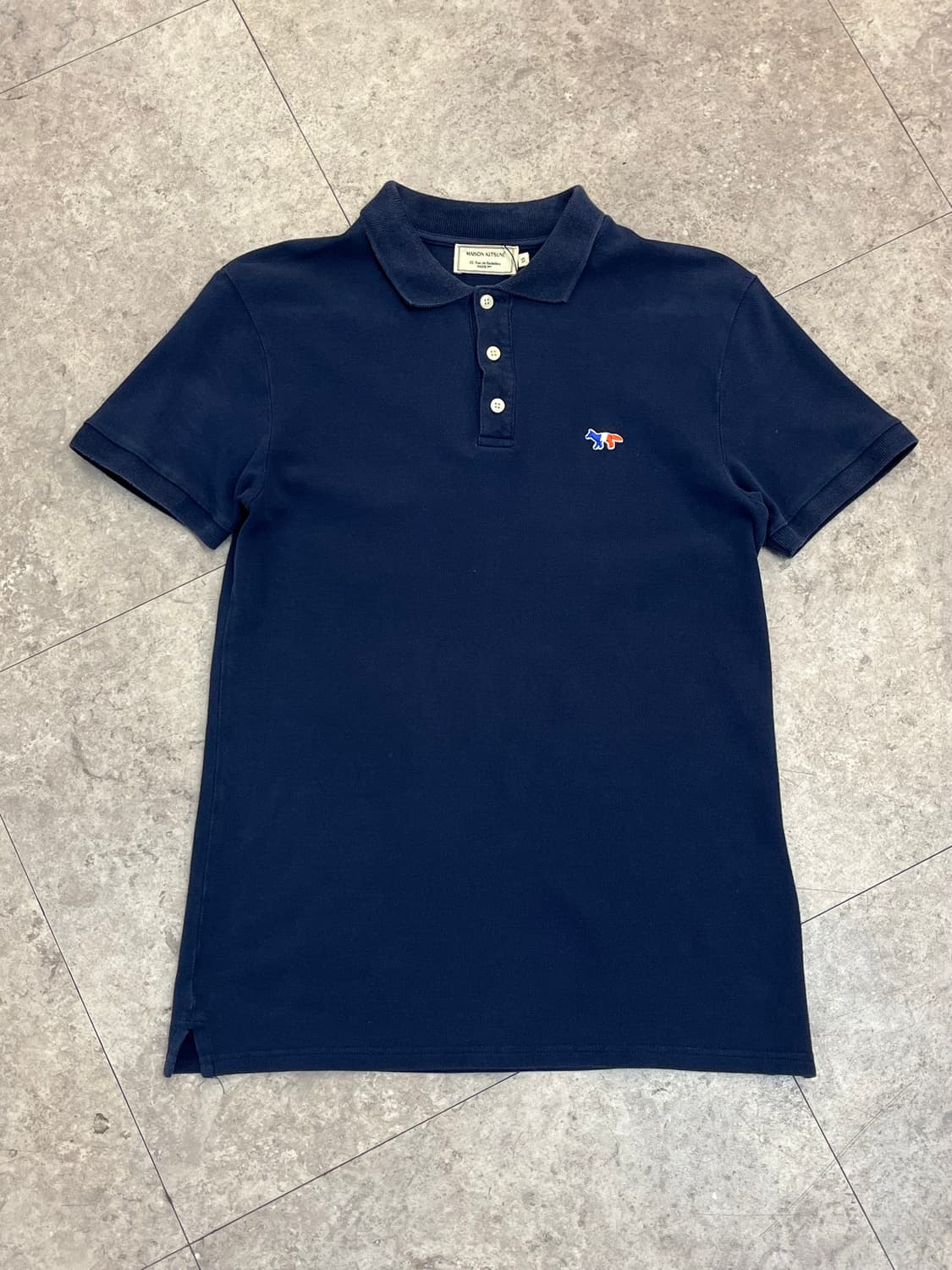 메종키츠네 반팔 카라티 네이비 XS #csz3353 상품이미지4