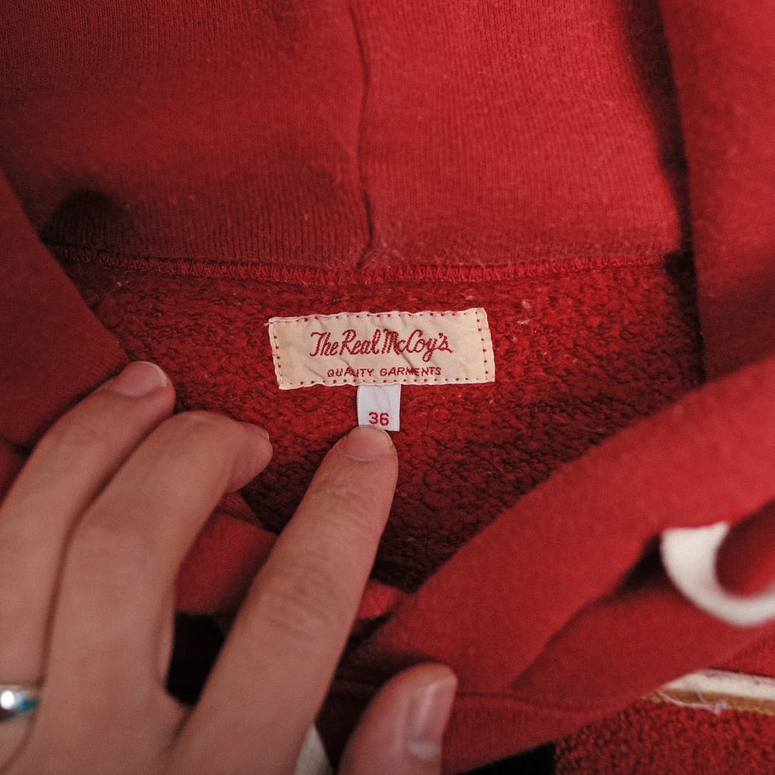 리얼맥코이 인디언 패치 헤비 스웻 후디 36사이즈 (추천 44-55) 상품이미지6